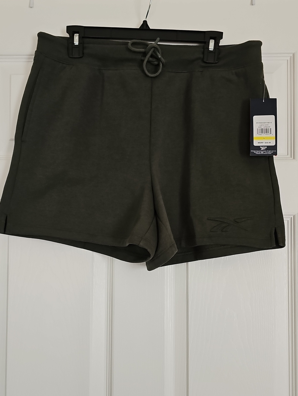 Reebok Campus Short Grit Green Athletic Shorts Size Large L 10/12